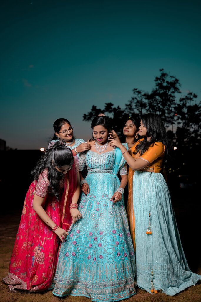 bridal portrait poses outdoor